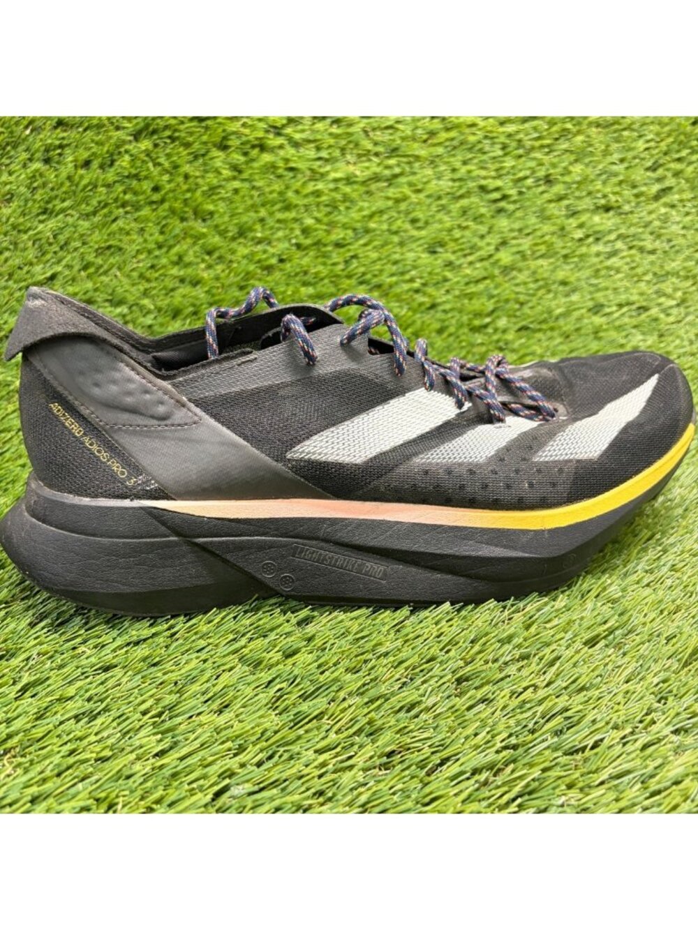 Adidas Adizero Adios Pro 3 Mens Size 10.5 Black Athletic Running Shoes Sneakers